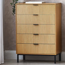 Wooden Chest Of 5 Drawers - Sia