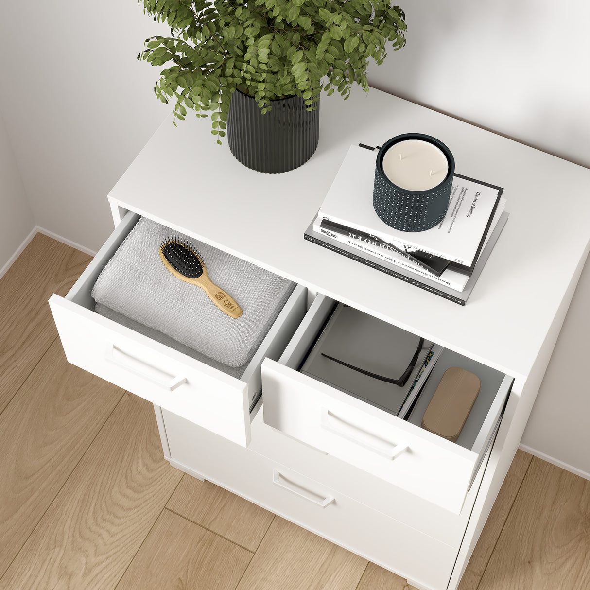 Wooden Chest Of 5 Drawers - Sofia