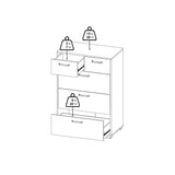 Wooden Chest Of 5 Drawers - Sofia