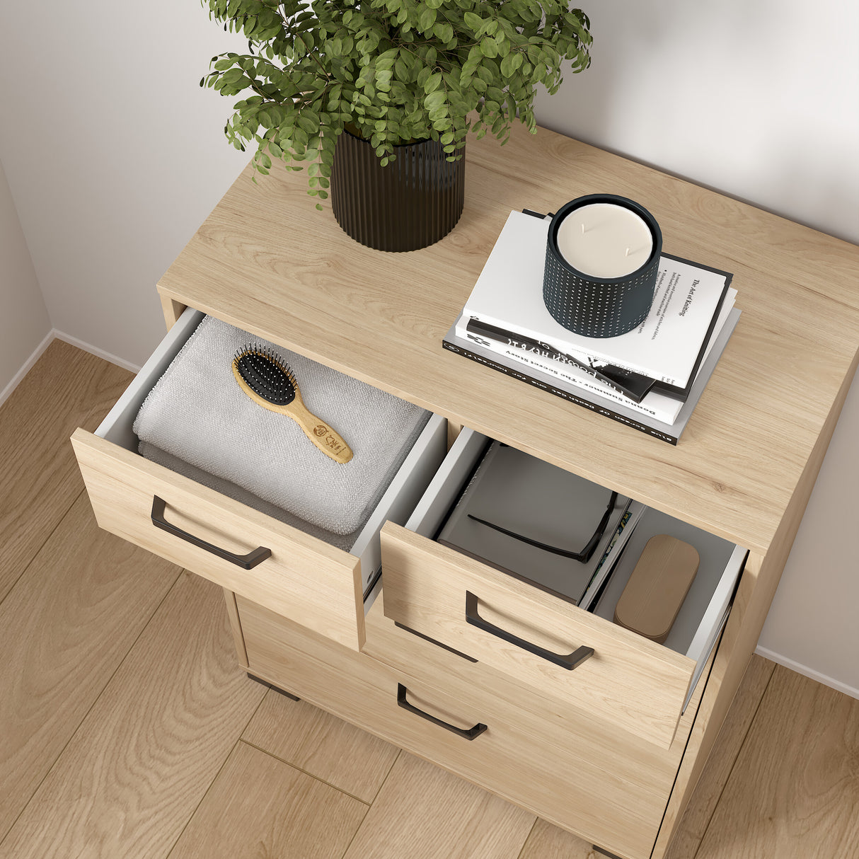 Wooden Chest Of 5 Drawers - Sofia