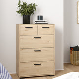 Wooden Chest Of 5 Drawers - Sofia