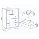 Wooden Chest Of 5 Drawers - Stratford