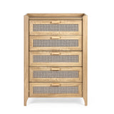 Wooden Chest Of 5 Drawers - Sydney