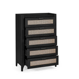 Wooden Chest Of 5 Drawers - Sydney