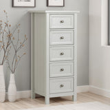 Wooden Chest Of 5 Drawers Tall - Maine