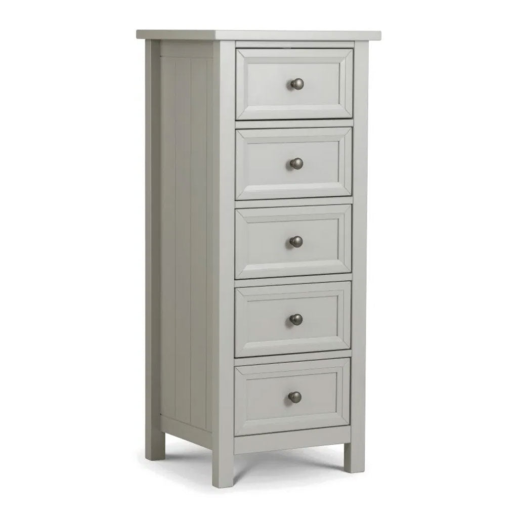 Wooden Chest Of 5 Drawers Tall - Maine
