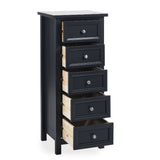 Wooden Chest Of 5 Drawers Tall - Maine
