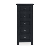 Wooden Chest Of 5 Drawers Tall - Maine
