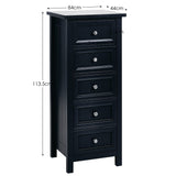 Wooden Chest Of 5 Drawers Tall - Maine