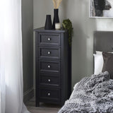 Wooden Chest Of 5 Drawers Tall - Maine
