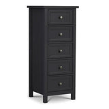 Wooden Chest Of 5 Drawers Tall - Maine