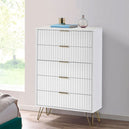 Wooden Chest Of 5 Drawers Wide - Murano