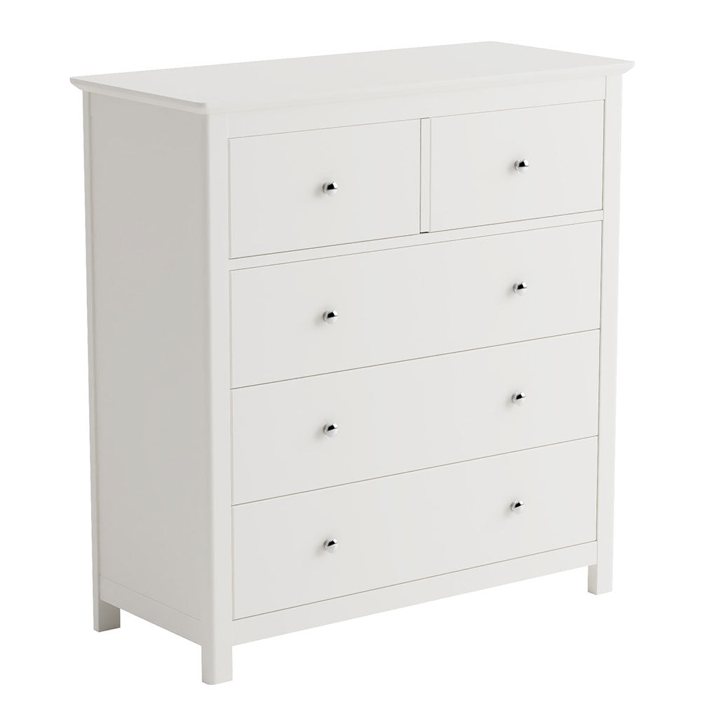 Wooden Chest Of 5 Drawers Wide - Nairn