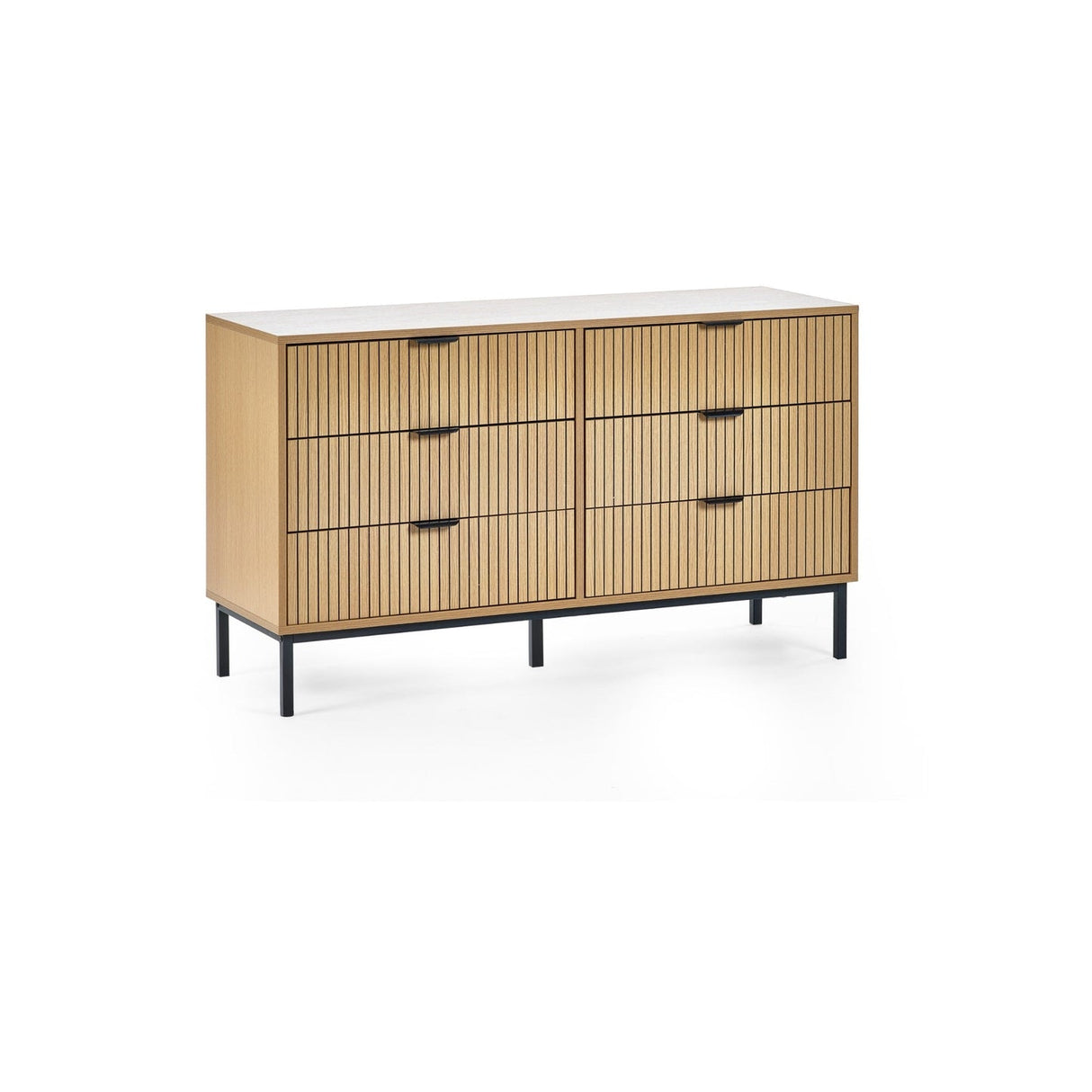 Wooden Chest Of 5 Drawers Wide - Sia