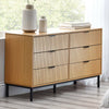Wooden Chest Of 6 Drawers Wide - Sia