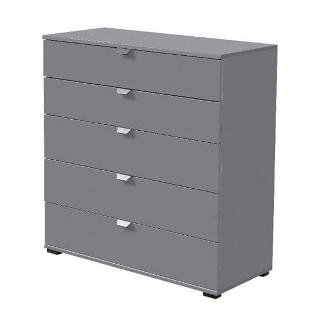 Wooden Chest Of 5 Drawers Wide - Valentine