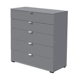 Wooden Chest Of 5 Drawers Wide - Valentine