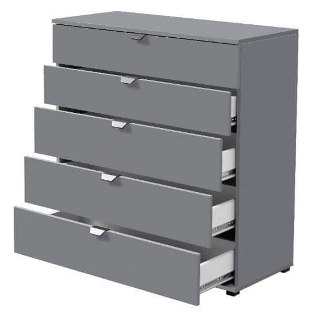Wooden Chest Of 5 Drawers Wide - Valentine