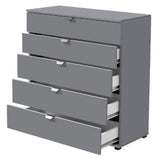 Wooden Chest Of 5 Drawers Wide - Valentine