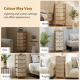 Wooden Chest Of 5 Fabric Drawers 33cm Wide - Velmora