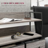 Wooden Chest Of 5 Fabric Drawers 98cm Wide With Steel Frame - Velmora