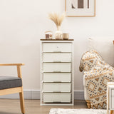 Wooden Chest Of 5 Plastic Drawers 41.5cm Wide With Steel Frame - Velmora