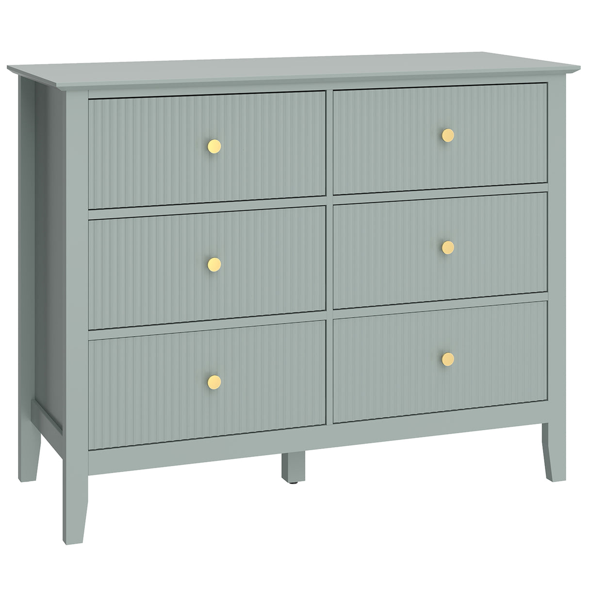 Wooden Chest Of 6 Drawers 100cm Wide - Velmora