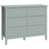 Wooden Chest Of 6 Drawers 100cm Wide - Velmora