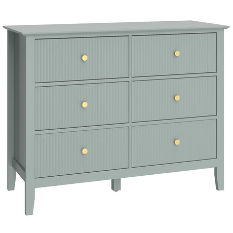 Wooden Chest Of 6 Drawers 100cm Wide - Velmora