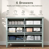 Wooden Chest Of 6 Drawers 100cm Wide - Velmora