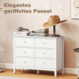Wooden Chest Of 6 Drawers 100cm Wide - Velmora