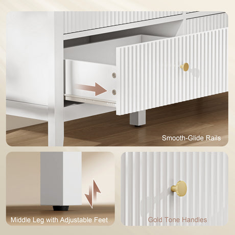 Wooden Chest Of 6 Drawers 100cm Wide - Velmora