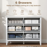 Wooden Chest Of 6 Drawers 100cm Wide - Velmora