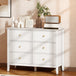 Wooden Chest Of 6 Drawers 100cm Wide - Velmora