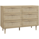 Wooden Chest Of 6 Drawers 110cm Wide - Velmora
