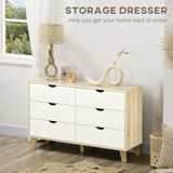 Wooden Chest Of 6 Drawers 120cm Wide - Velmora