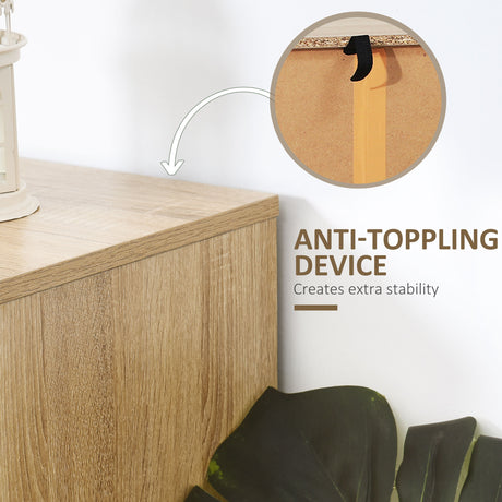 Wooden Chest Of 6 Drawers 120cm Wide With Metal Frame - Velmora