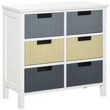 Wooden Chest Of 6 Drawers 62cm Wide - Velmora