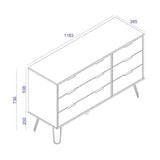 Wooden Chest Of 6 Drawers - Augusta