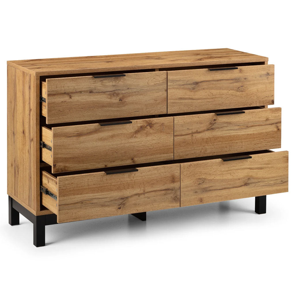 Wooden Chest Of 6 Drawers - Bali