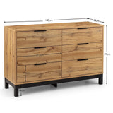 Wooden Chest Of 6 Drawers - Bali