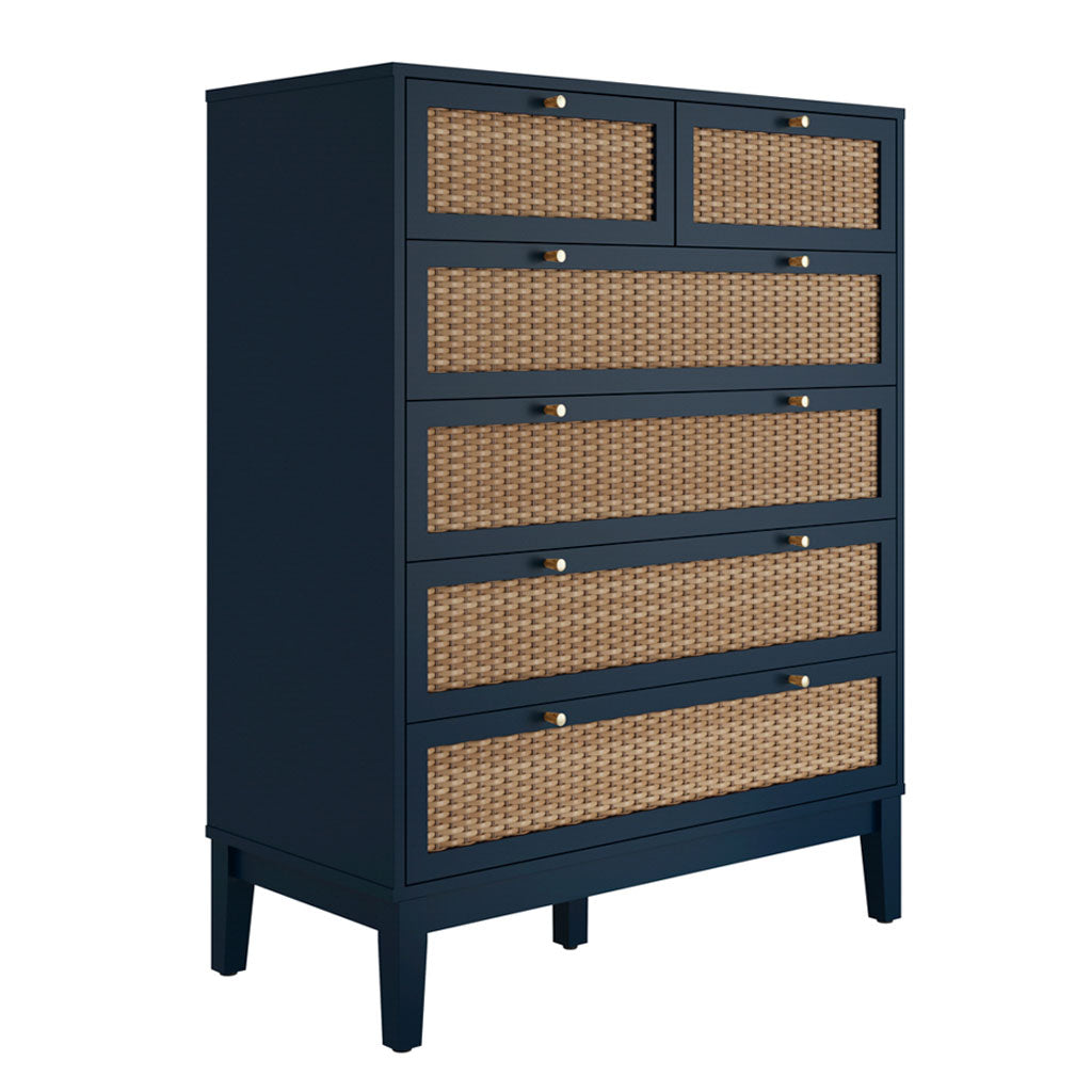 Wooden Chest Of 6 Drawers - Bordeaux