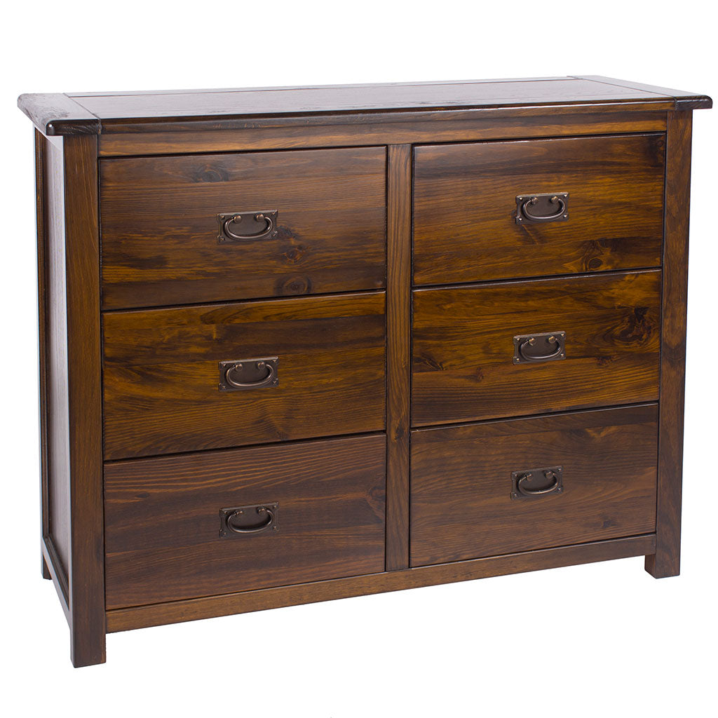 Wooden Chest Of 6 Drawers - Boston