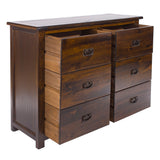 Wooden Chest Of 6 Drawers - Boston
