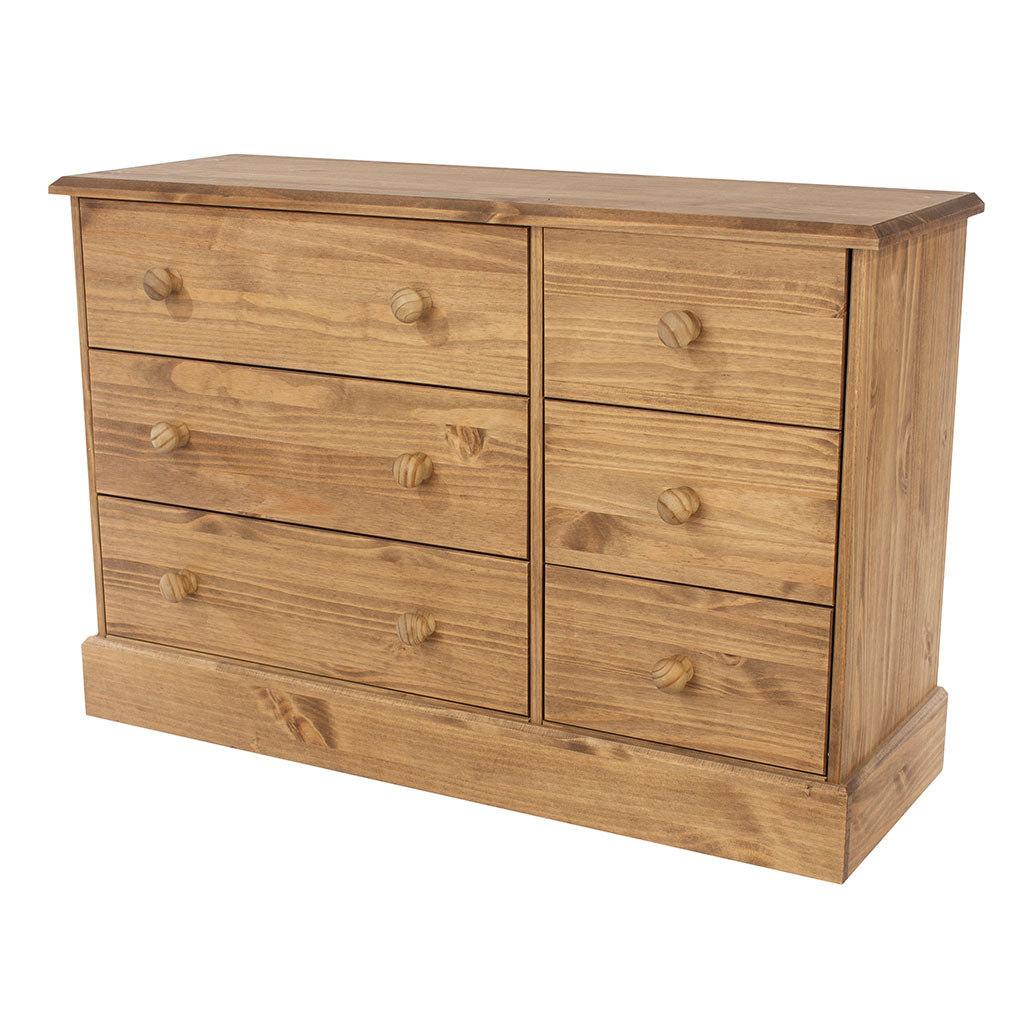 Wooden Chest Of 6 Drawers - Cotswold