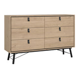 Wooden Chest Of 6 Drawers Double Dresser - Ry