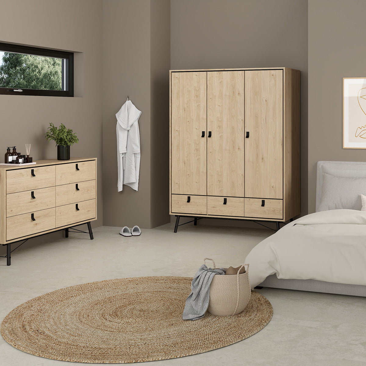 Wooden Chest Of 6 Drawers Double Dresser - Ry