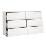 Wooden Chest Of 6 Drawers Double Dresser - Sofia