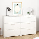 Wooden Chest Of 6 Drawers Double Dresser - Sofia