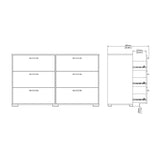 Wooden Chest Of 6 Drawers Double Dresser - Sofia